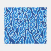 Megamendung batik pattern megamendung フリースブランケット (正面(横))