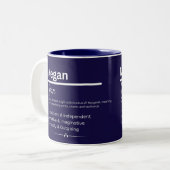 Megan, Girl Personalized Name Definition Mug ツートーンマグカップ (正面左)