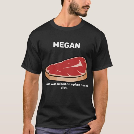 MEGAN My Food Was Raise on a Plant Basedダイエット Tシャツ (正面)