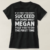 MEGAN Name Personalized Birthday Funny Christmas J Tシャツ (デザイン正面)