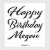 Megan Name Vorname black Sticker Geburtstag シール (シート)