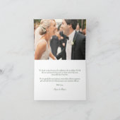 Megan Photo エレガント Greenery結婚 Thank You サンキューカード (内部)