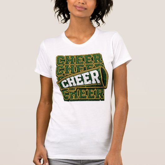 Megaphone Cheer Funny Sport Cheerleader Tシャツ (正面)