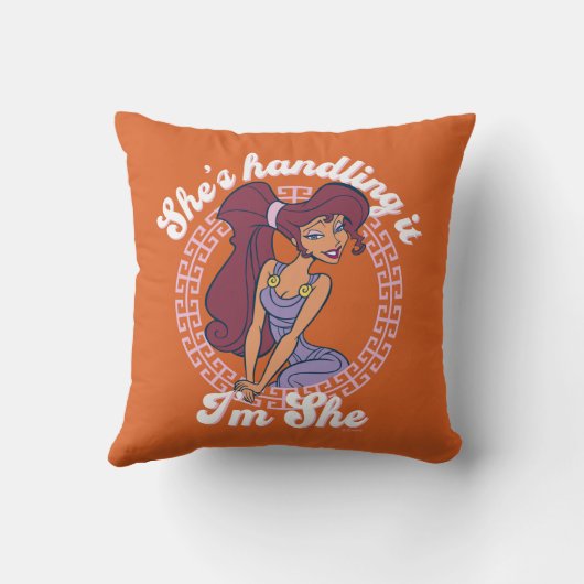 Megara - She's Handling It, I'm She Throw Pillow クッション (裏面)