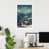 Megève Print France Ski Poster 1 ポスター (ホームオフィス)