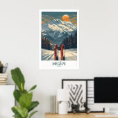 Megève Ski Print - France 1 ポスター (ホームオフィス)