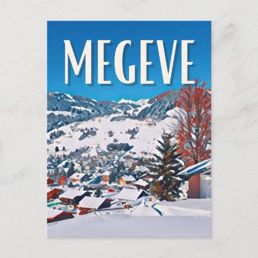 Megève Station de ski  ポストカード (正面)