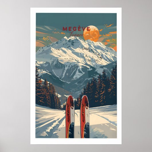 Megève Travel Poster - France 1 ポスター (正面)