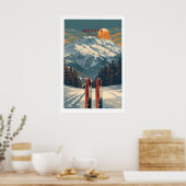 Megève Travel Poster - France 1 ポスター (キッチン)