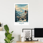 Megève Wall Art Poster - France 1 ポスター (ホームオフィス)