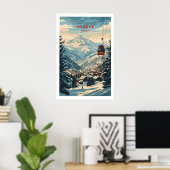 Megève Wall Art Print - France 1 ポスター (ホームオフィス)