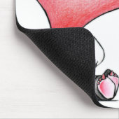 Megg: かわいいパンダ-ハート、私は残念です マウスパッド (コーナー)