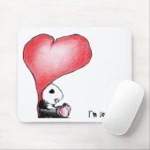 Megg: かわいいパンダ-ハート、私は残念です マウスパッド (マウス)