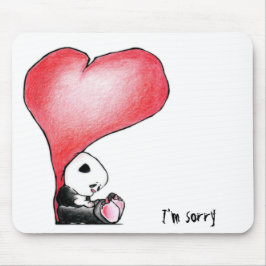 Megg: かわいいパンダ-ハート、私は残念です マウスパッド