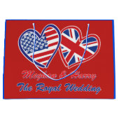 MeghanおよびHarrysの王室のな結婚式 ラージペーパーバッグ (正面)