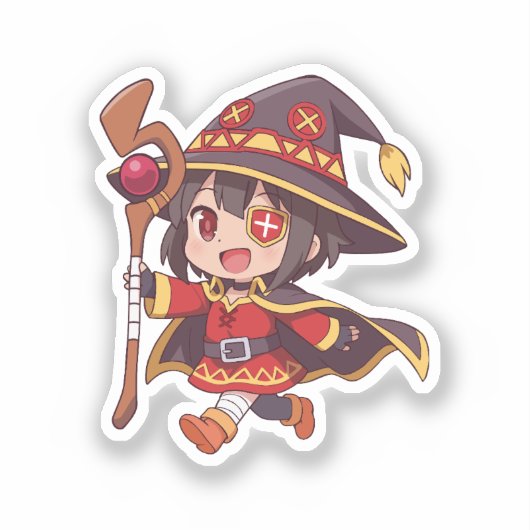 Megumin Chibi Explosion Mage Art シール (正面)