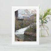 Megunticook滝- Maine- 5x7フラットサンキューカード サンキューカード (スタンド正面)