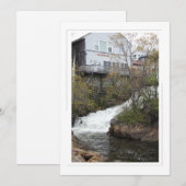 Megunticook滝- Maine- 5x7フラットサンキューカード サンキューカード (正面/裏面)