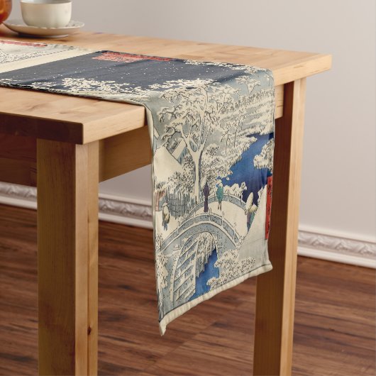 Meguroおよび日没の丘のドラム橋 ショートテーブルランナー (インサイチュ)