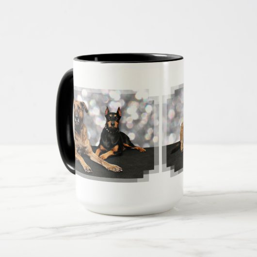 Megyanのドーベルマン犬-バークレーのマスティフX マグカップ (正面左)