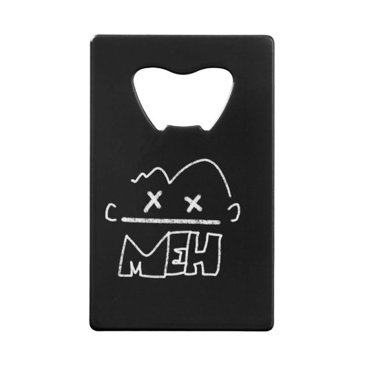 mehおもしろい顔 クレジットカード栓抜き (正面)