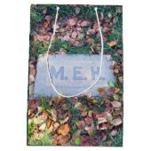 Mehの墓石の病的なユーモアのおもしろいでカスタムな誕生日 ミディアムペーパーバッグ (裏面)