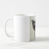 meh気難しい猫のパーティーの茶コーヒー・マグの芸術 コーヒーマグカップ (左)