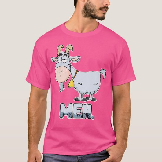 Meh皮肉なヤギの恋人ヤギ Tシャツ (正面)