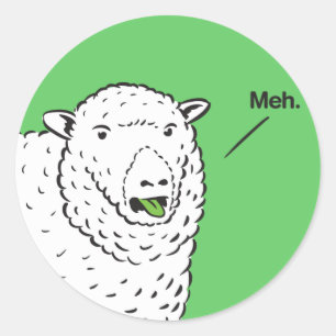 "Meh"のステッカー ラウンドシール