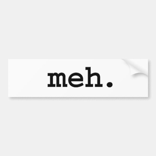 meh. バンパーステッカー (正面)