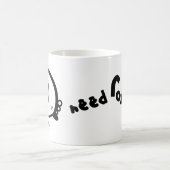 Meh (&丸型カッコいいのアイテムw/1アイ)コーヒーv1 コーヒーマグカップ (中央)