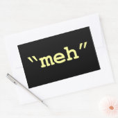 meh -黒いステッカー 長方形シール (封筒)