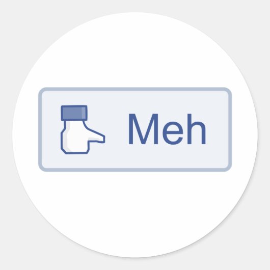 Meh - Facebook ラウンドシール (正面)