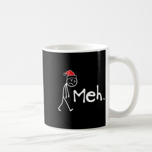Meh. Funny Christmas Introvert コーヒーマグカップ (右)