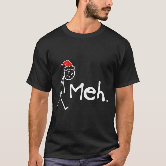 Meh. Funny Christmas Introvert  Tシャツ (正面)