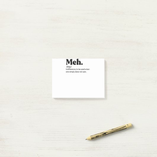 Meh Funny Quote ポストイット (デスク上)