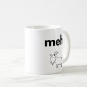 Meh. Goat Doodle Funny Minimalist Mug コーヒーマグカップ (正面右)