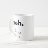 Meh. Goat Doodle Funny Minimalist Mug コーヒーマグカップ (正面左)