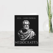 Meh Good Enough Funny Mediocrates Demotivational Q カード (正面)