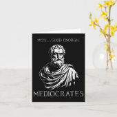 Meh Good Enough Funny Mediocrates Demotivational Q カード (黄色い花)