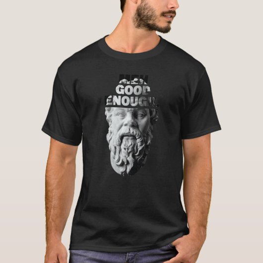 Meh Good Enough Philosopher Sarcastic Mediocrates Tシャツ (正面)