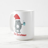 MEH (MEH)クリスマスおもしろいサンタ猫 コーヒーマグカップ (正面左)