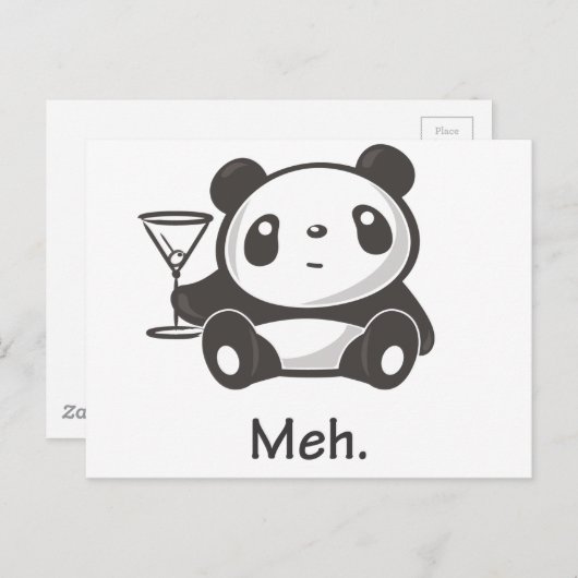 Meh Panda ポストカード (正面/裏面)