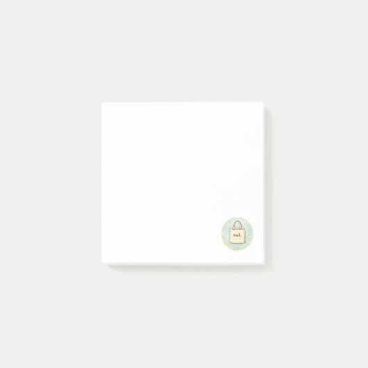 Meh Shopping Tote Post-it Notes  ポストイット (正面)