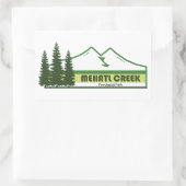 Mehatl Creek Provincial Park Green Stripes 長方形シール (バッグ)