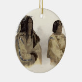 Mehkskeme-Sukahs、ブラックフットの責任者およびTatsicki-Sto セラミックオーナメント (右)