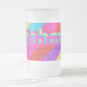 Mehmz Shruggyのストライプので大きい曇らされたマグ フロストグラスビールジョッキ (中央)