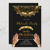 Mehndiのパーティの招待状 招待状 (正面/裏面)