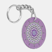 Mehndiのファンタジーの銀のアクリルKeychain キーホルダー (正面左)