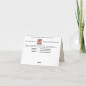 Mehndiのレース(ノートはありがとう) サンキューカード (裏面)